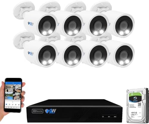 GW Security 8 Channel 12MP NVR 4K AI Face Recognition Human & Vehicle Sma...