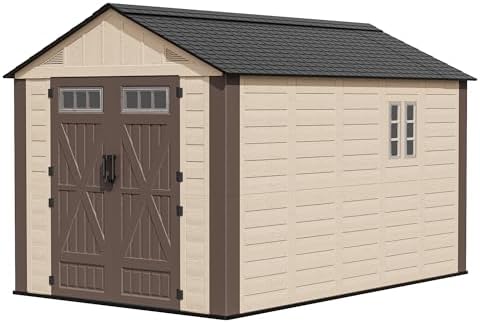 AirWire 8x12 FT Outdoor Resin Storage Shed Beige