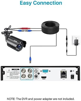 ZOSI 4 Pack 1080P 1920TVL Home Security Cameras Outdoor Indoor, Night Vision,...