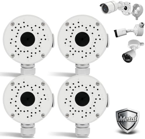 Metal Aluminum IP66 Waterproof Bullet Security Camera Junction Box, 4Pack