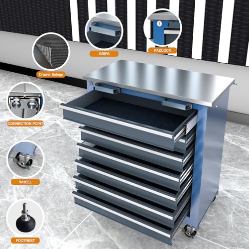 LARBANKE 20 Drawer Tool Chest-Include 5 Drawer&7 Drawer&8 Drawer Tool...