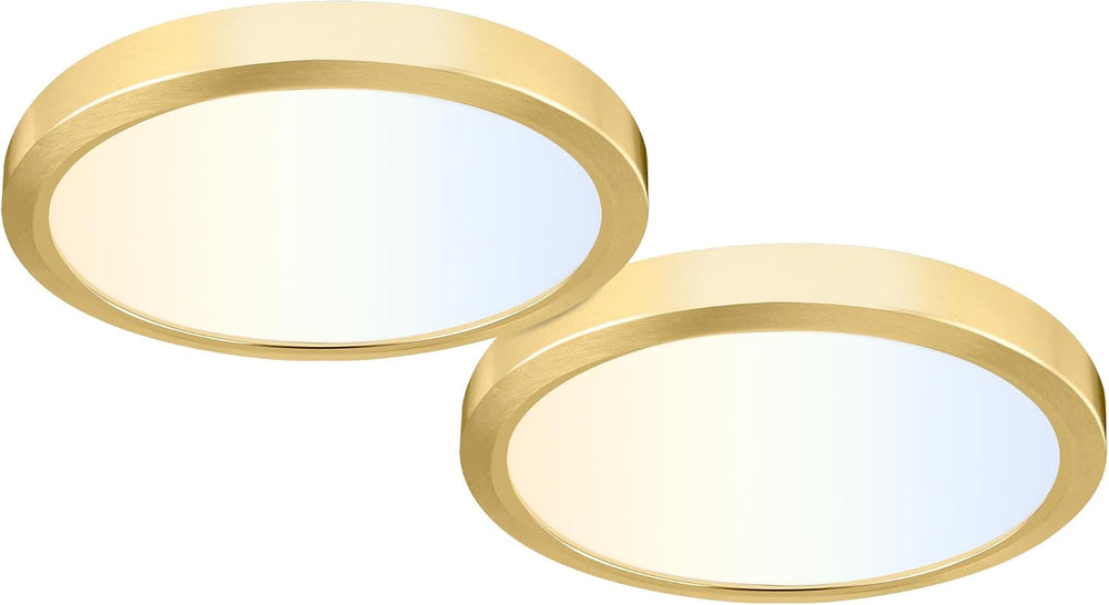 hykolity 2 Pack 9 Inch Selectable CCT LED Round Flat Panel Light, 18W 1800LM