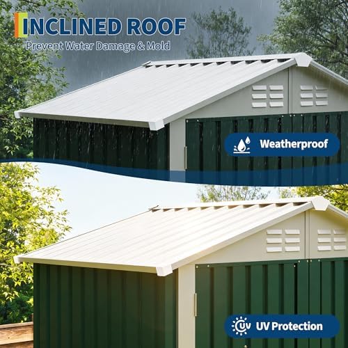 Garvee 6x4 FT Storage Shed – 130 Cu Ft, Sloped Roof, Weatherproof
