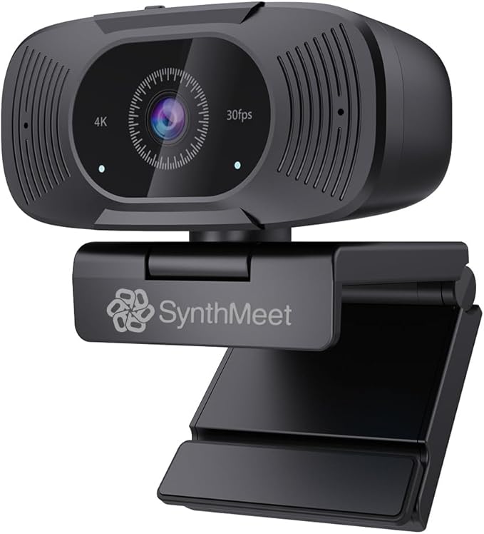 SynthMeet 4K Webcam for PC, 1080P@60FPS, 4K Camera