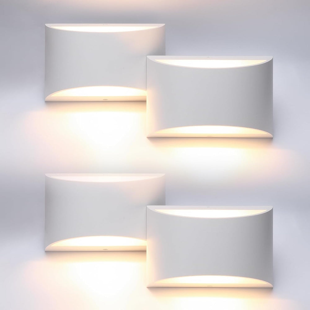 Aipsun 4 Pack Aluminum Modern Indoor LED Wall Sconce Hardwired Interior Wall