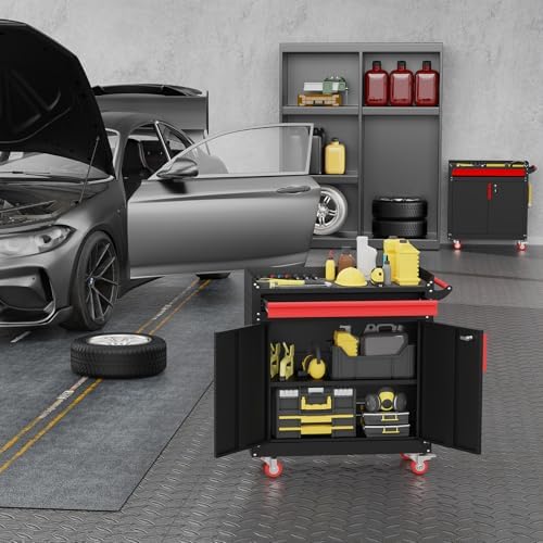 Eltean Rolling Garage Cabinets,Garage Storage Cabinet with Wheels