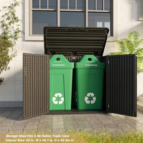 KINYING Larger Outdoor Storage Shed Weather Resistance, Resin Sheds & Out...
