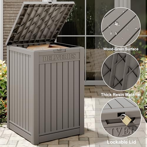 LHBGO Package Delivery Box for Outside, 48 Gallon Storage with Lockable Secur...