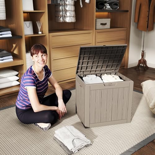 EasyUp 33 Gallon Indoor Outdoor Storage Box Waterproof Deck Box