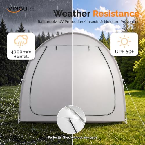 VINGLI Bike Storage Shed Tent for 4-5 Bikes, Outdoor Portable Bicycle Storage...
