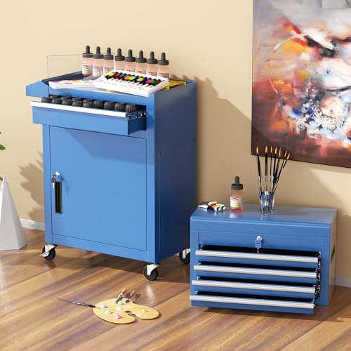 INTERGREAT Rolling Tool Chest, 5-Drawer Tool Box Organizer, Lockable Wheels &...