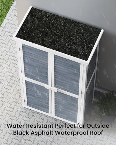 Bealife 63.2" Outdoor Storage Cabinet with Double Doors - Grey