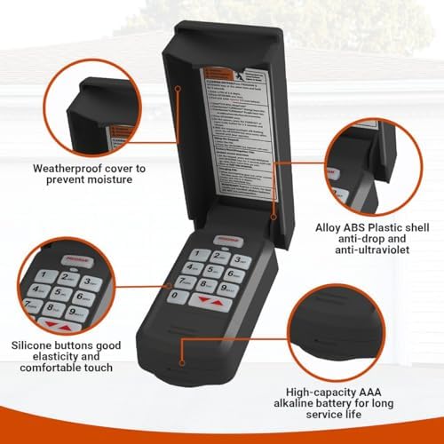 Genie Garage Door Opener Keypad Replacement, Compatible with All Genie Intell...
