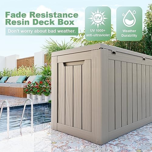 DRATO 80 Gallon Large Deck Box, Outdoor Storage Box for Patio Furniture, Pati...