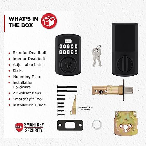 Kwikset Powerbolt 250 10-Button Keypad Matte Black Transitional Electronic De...