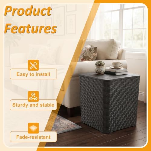 PatioZen 20 Gallon Outdoor Storage Deck Box, Black