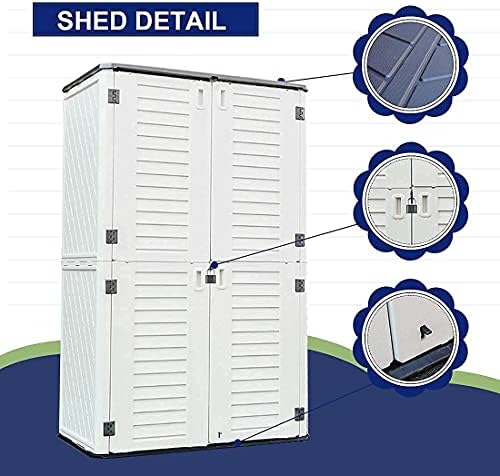 Kinying Outdoor Storage Cabinet, Vertical Storage Shed Perfect to Store Patio...