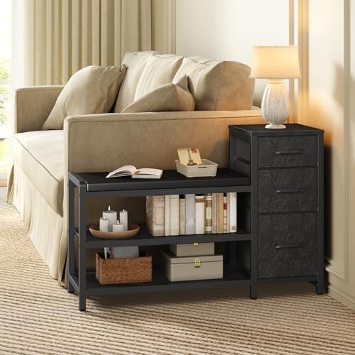 YATINEY Entryway Bench with Shoe Storage, 3-Tier Shoe Rack Bench with Wooden ...