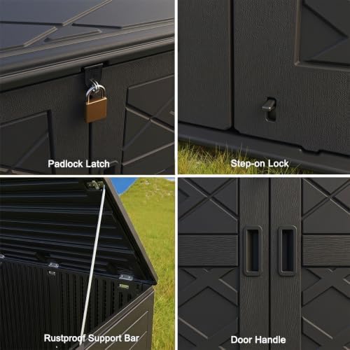 KINYING Larger Outdoor Storage Shed Weather Resistance, Resin Sheds & Out...