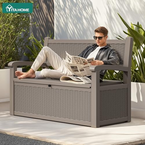 YITAHOME 80 Gallon Storage Bench Deck Box