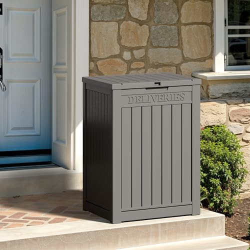 LHBGO Package Delivery Box for Outside, 48 Gallon Storage with Lockable Secur...