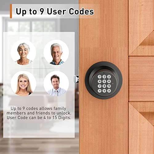 Digital Door Lock with Keypad - Electronic Door Knob for Keyless Entry - Oil ...