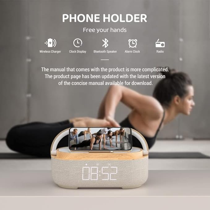 COLSUR Bluetooth Speaker Alarm Clock