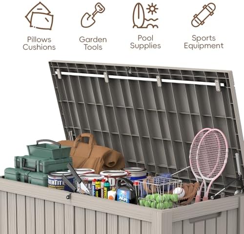 LubanNese Outdoor Storage Box, Waterproof Deck Box, Outdoor Patio Storage Bin...