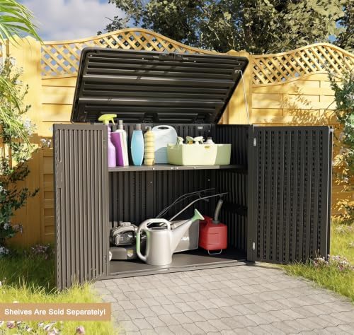KINYING Larger Outdoor Storage Shed Weather Resistance, Resin Sheds & Out...