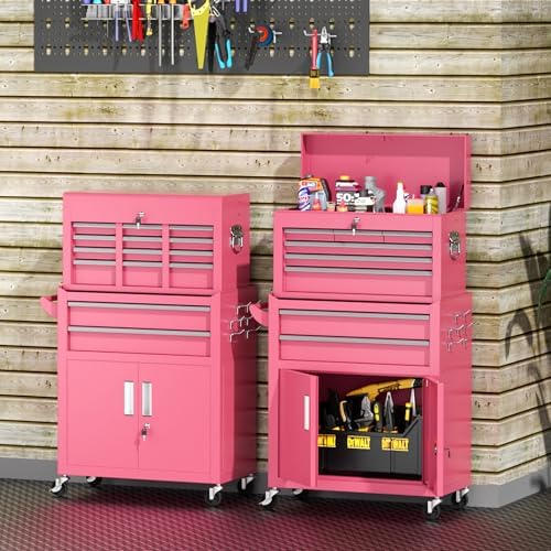 INTERGREAT Tool Chest, Tool Cabinet with 8 Drawers, Detachable Organized Tool...