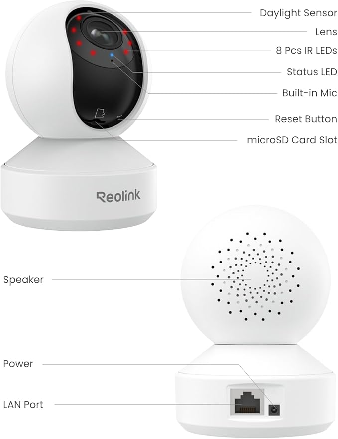 REOLINK Smart 4K UHD Pan & Tilt Dual-Band Wi-Fi 6 Indoor Security Camera