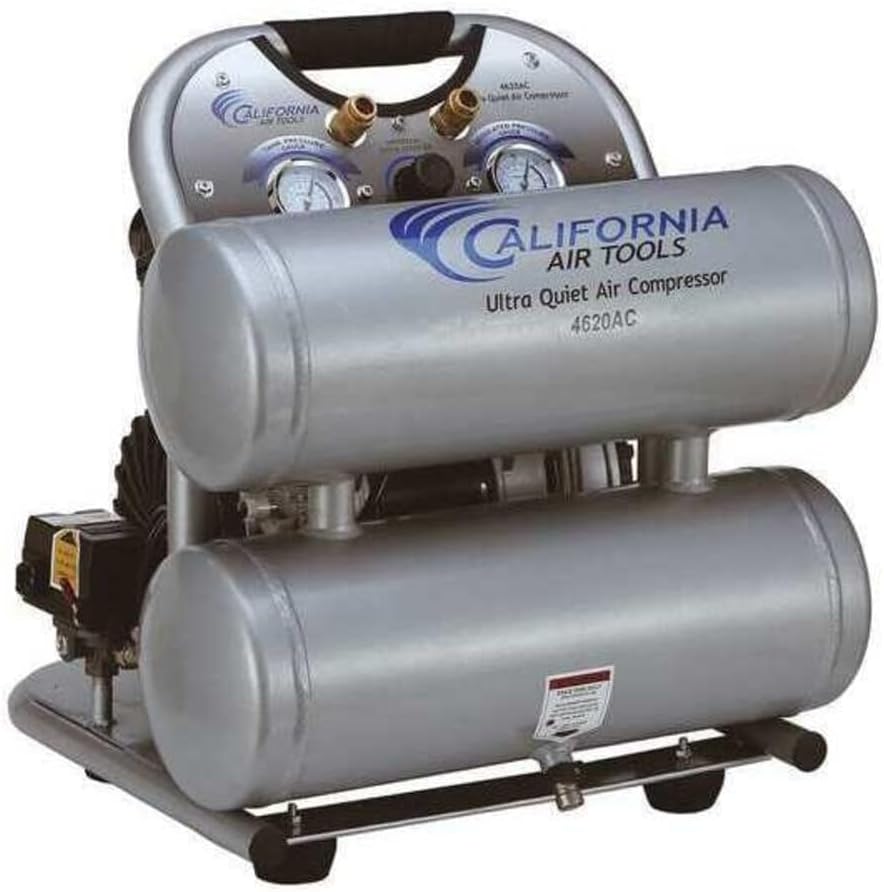California Air Tools 4620AC Powerful 2.0 HP Ultra Quiet and Oil-Free Air Comp...