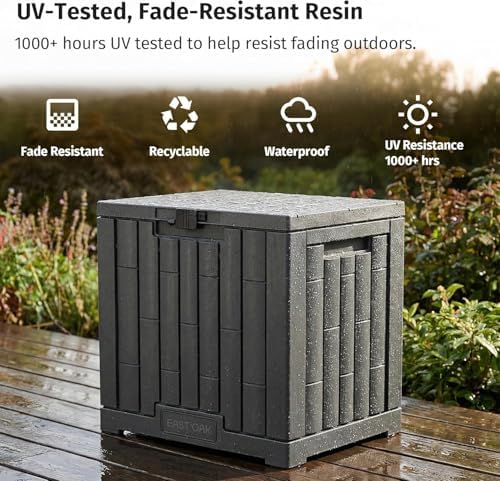 EAST OAK Outdoor Storage Box, 31 Gallon 2 Pack Deck Box Indoor and Outdoor Us...