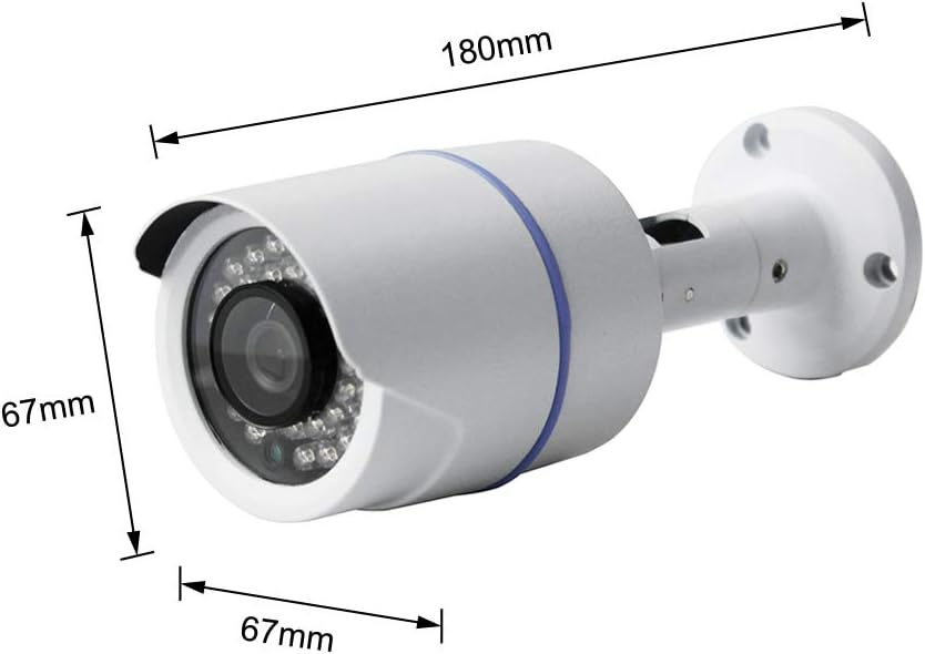 1 Pack Analog HD 1080p Wired Bullet Camera (White, Camera Only, Compatible wi...