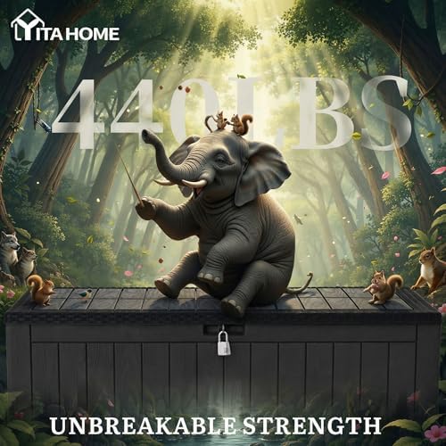 YITAHOME 134 Gallon Large Outdoor Storage Box with Lock