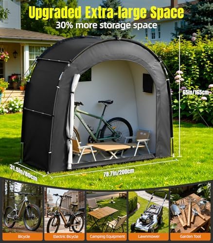 Housolution Bike Storage Tent Shed for 3Bikes, Outdoor Portable Bike Cover