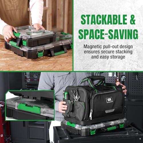 SK 20.5-Inch Small Part Organizer, Portable Tool Box Organizer, IP65