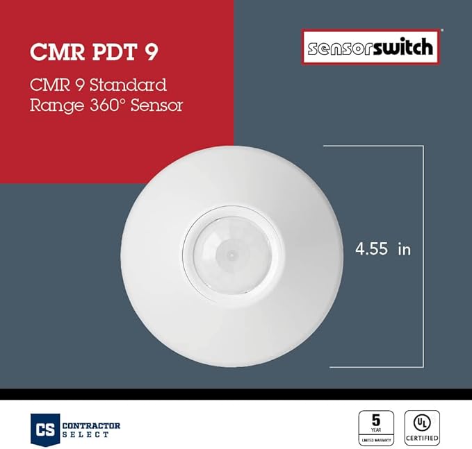 SensorSwitch Ceiling Motion Sensor, PDT Passive Dual Technology Passive