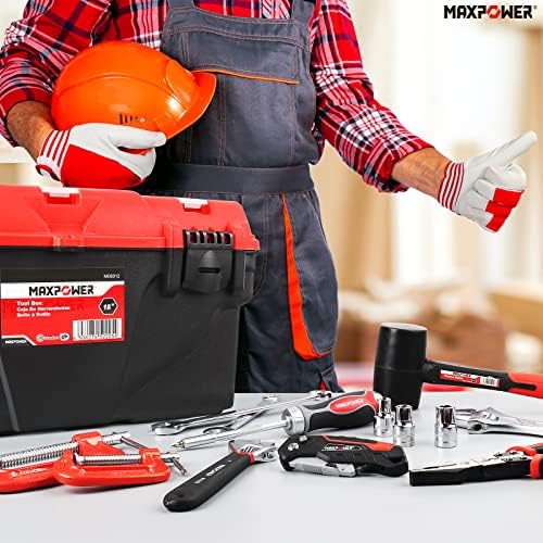 MAXPOWER 3-Piece Tool Box Set 13" 15" 17" Portable Tool Storag...