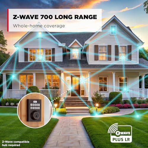 Kwikset HomeConnect 620 Z-Wave Long Range Enabled Keypad Smart Lock Convenien...