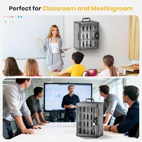 Glosen 24 Slots Cell Phone Storage Locker for Classroom, Portable Phone Locke...