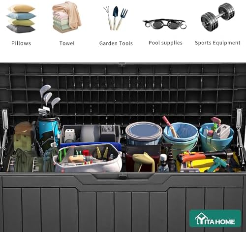 YITAHOME 80 Gallon Resin Deck Box