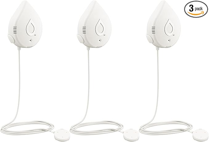 Moen White Flo Smart Water Leak Detector, Water Sensor Alarm (3 pcs)