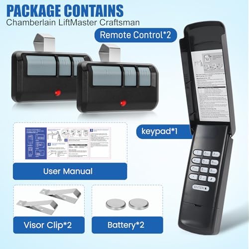 Black for liftmaster Chamberlain Garage Door Opener Keypad Remote Universal