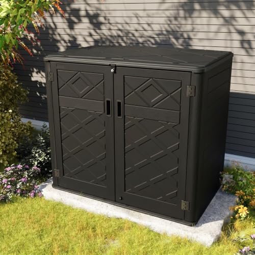 KINYING Larger Outdoor Storage Shed Weather Resistance, Resin Sheds & Out...