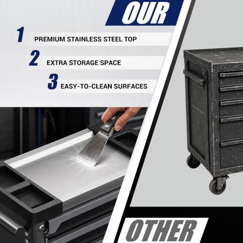 7 Drawer Rolling Tool Chest, Side Drawer