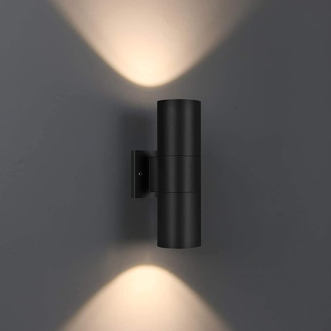 wowlite Modern Outdoor Wall Lights, Up and Down Lights Wall Mount Cylinder (2...