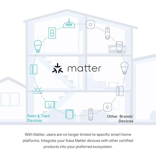 Kasa Matter Smart Light Switch: Voice Control w/Siri, Alexa & Google Assi...