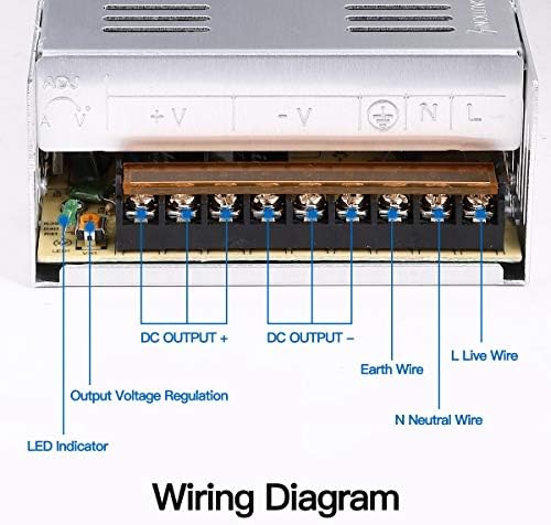 30A 360W 12V DC Power Supply, Universal Regulated Switching AC 110V/220V to D...
