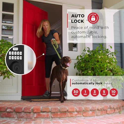 Kwikset Powerbolt 250 10-Button Keypad Matte Black Contemporary Electronic De...